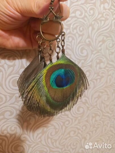 Серьги павлин новые