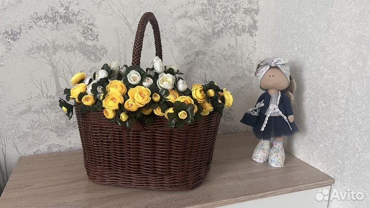 Корзина плетеная большая