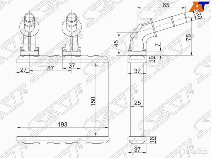 Радиатор отопителя Nissan Sunny FB14