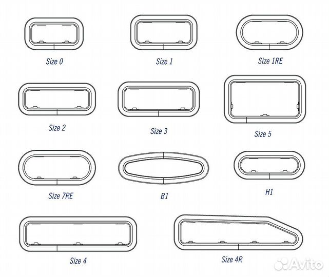 Иллюминатор «Standard» размер 2 дымчатое стекло/ра