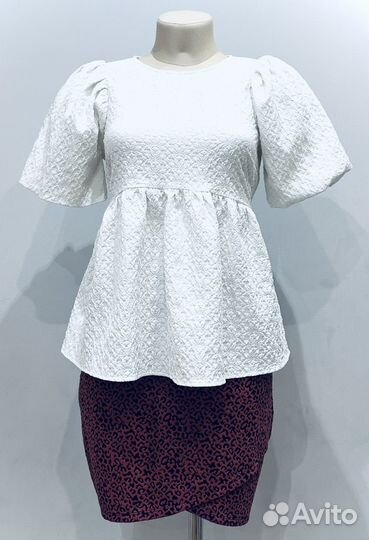 Красивый фактурный топ и юбка трикотажная новая