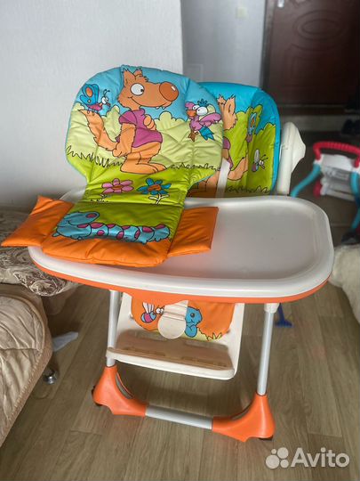 Стульчик для кормления, высокий Polly 2 в 1 Wood F