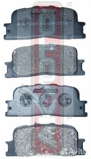 Akyoto AKD-1064 Колодки тормозные дисковые задние