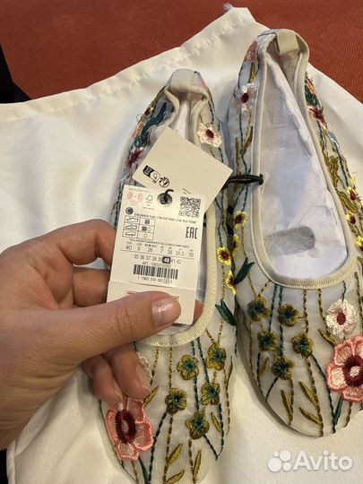 Балетки zara 40