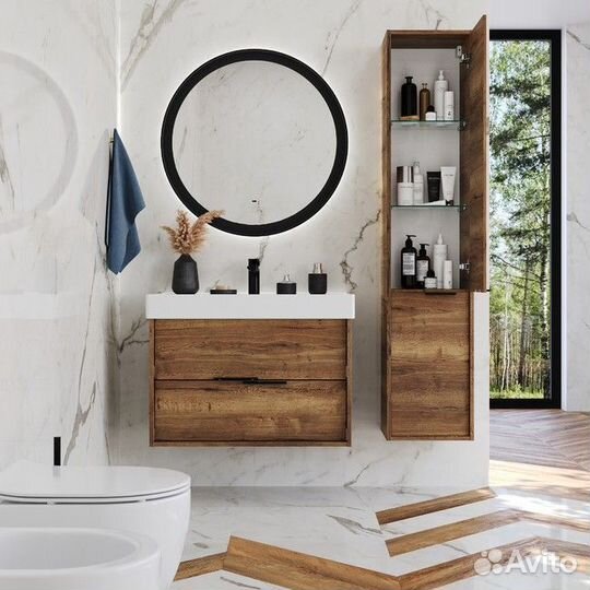 Тумба с раковиной briz Teco 60 Дуб Веллингтон табак 243 03-18065-17 00 вел