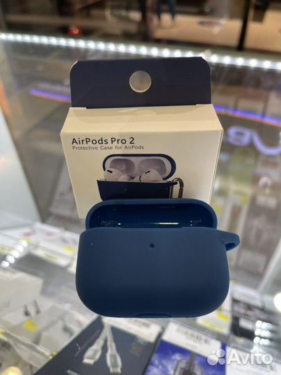 Чехол на AirPods pro 2 синий