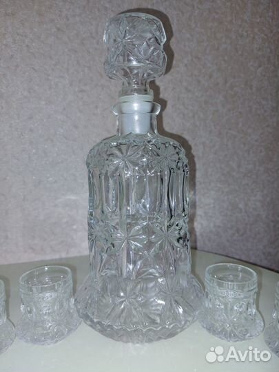 Графин-штоф, 6 стопок.Полный набор. Раритет