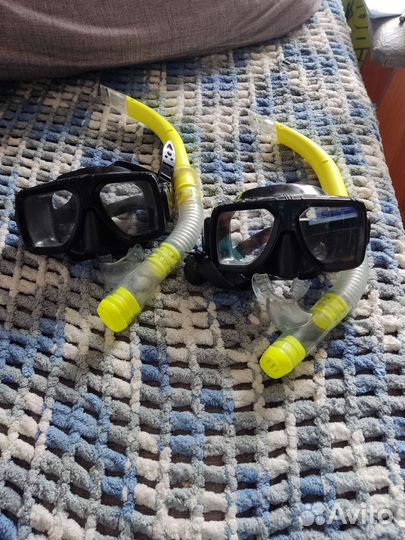 Маска с трубкой для снорклинга,плаванья