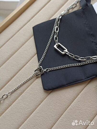 Колье из цепочек