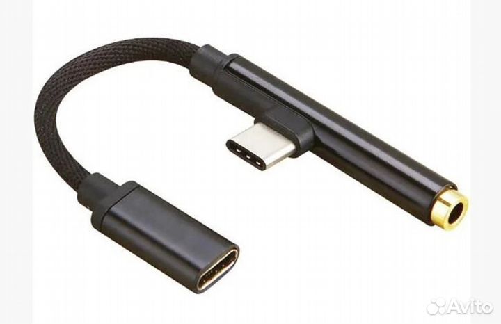Адаптер аудио type-C AUX 3.5mm для наушников