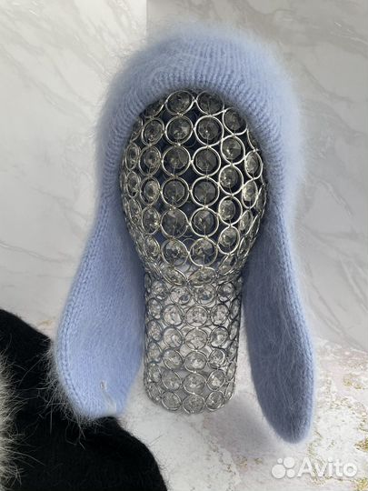 Ушанка на зиму из ангоры