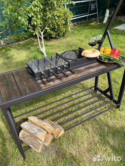 Мангал с крышей