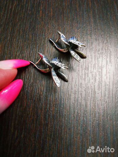 Серьги серебро 925 проба