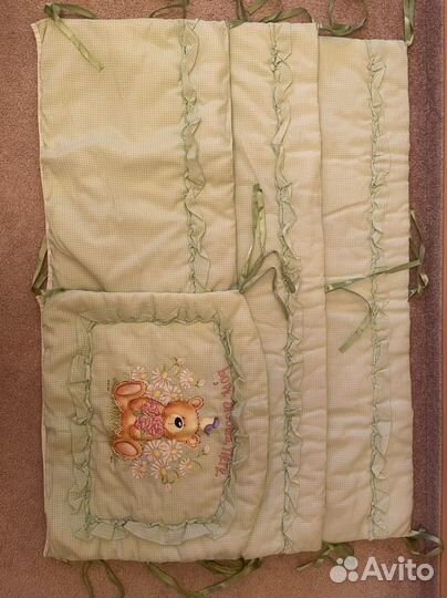 Мягкие бортики для детской кроватки