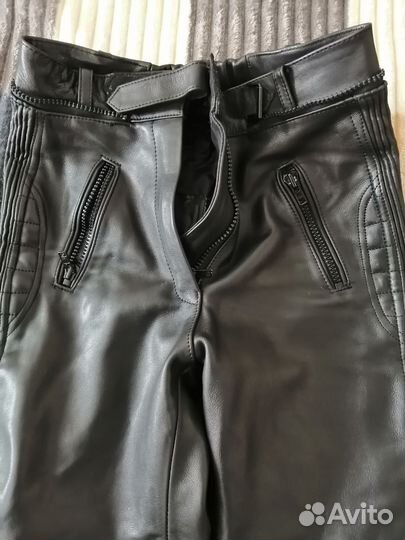 Мото штаны кожаные