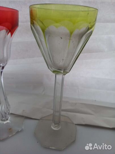 Бокалы цветной хрусталь