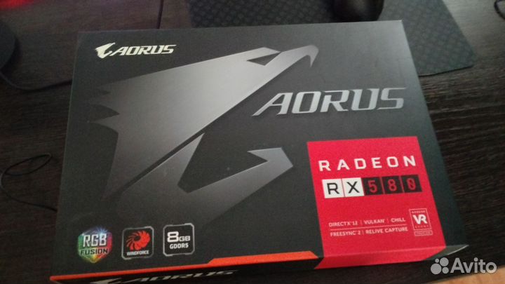 Видеокарта RX580 8gb Gigabyte Aorus