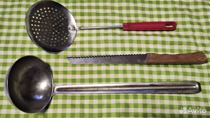 Посуда эмалированная СССР половник