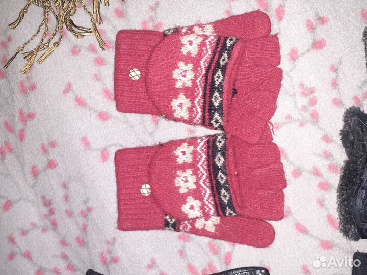 Перчатки женские кожаные