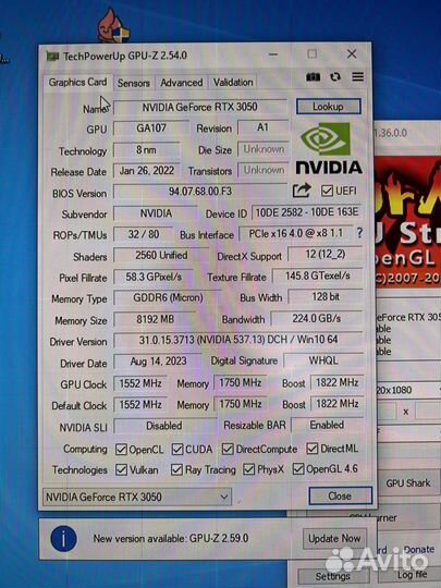 Видеокарта kfa2 xWhite rtx 3050