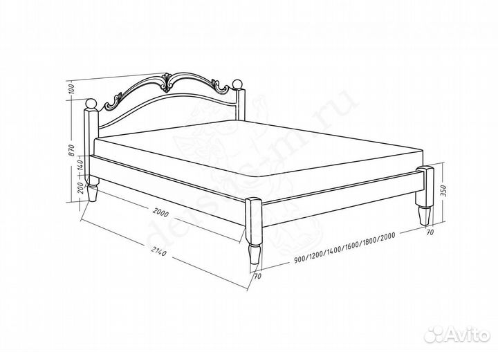 Кровать из массива