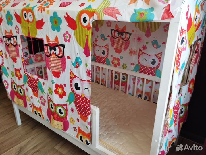 Детская кровать домик с матрасом