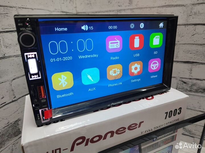 Магнитола 2 din Pioneer Bluetooth (универсальная )