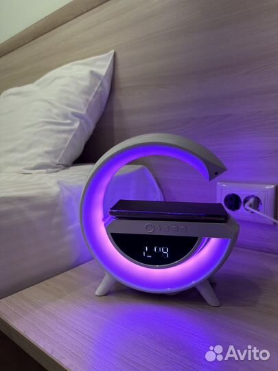 Светильник ночник беспроводная зарядка 6 в 1