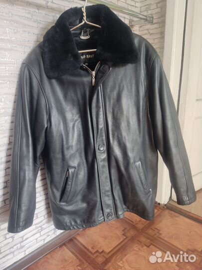 Кожаная куртка мужская 54 56