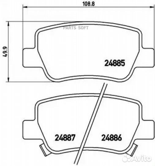 Brembo P83112 P83112 колодки дисковые задние\ Toyo