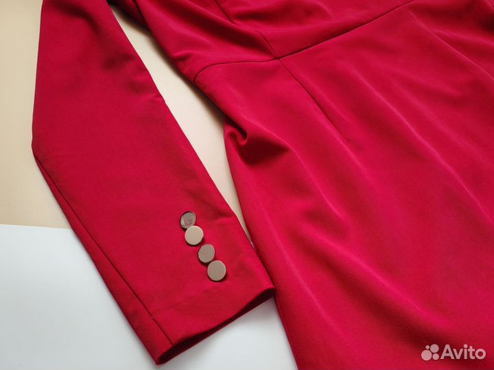 Платье нарядное красное self made 46