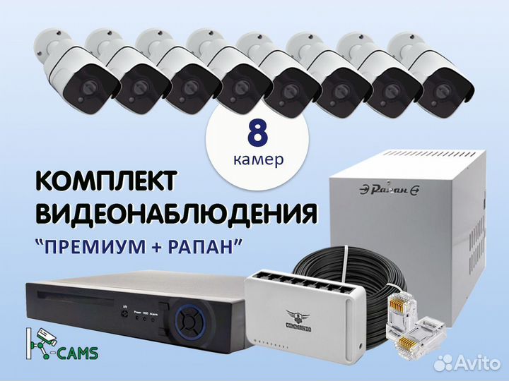 Видеонаблюдение хит Премиум комплект видеонаблюден