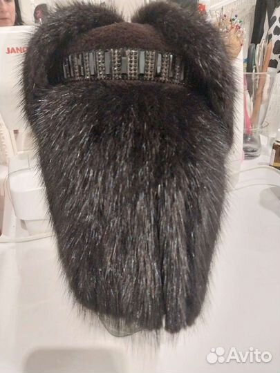 Шапка женская норковая вязанная