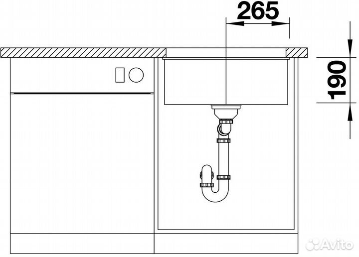 Blanco Subline 500-U 525995 Кухонная мойка черная