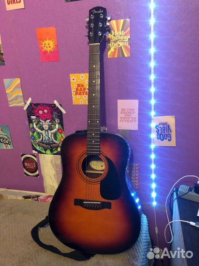 Электроакустическая гитара fender CD-60