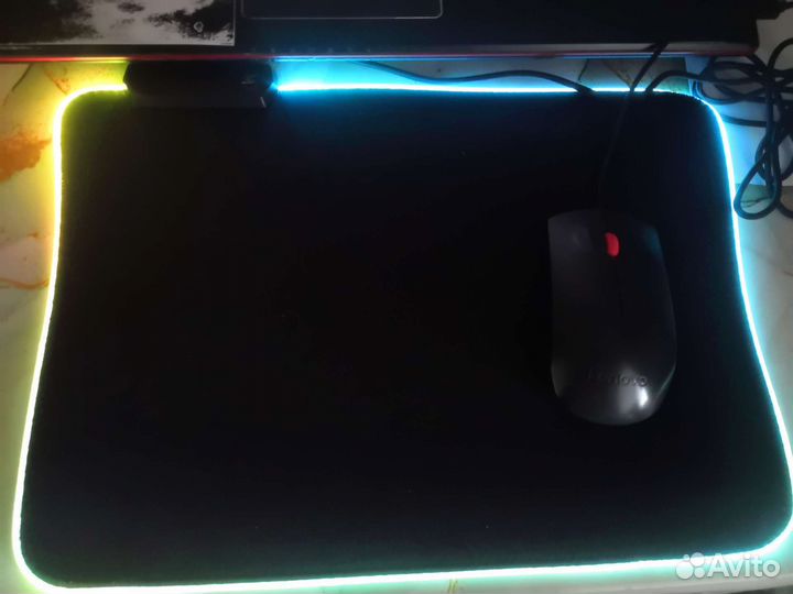 Коврик для мыши с LED подсветкой 350х250 новый