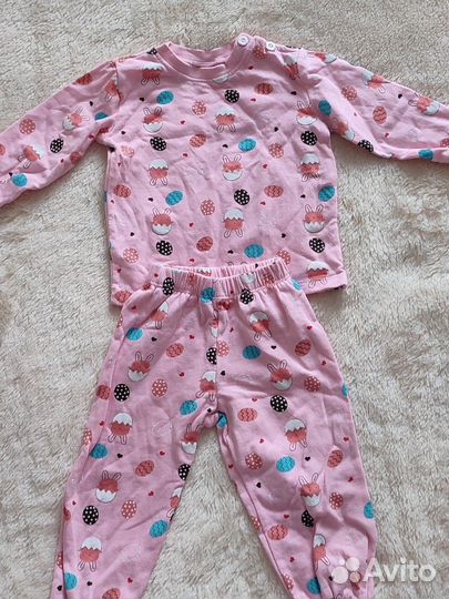 Пижама для девочки 2,3,года теплые