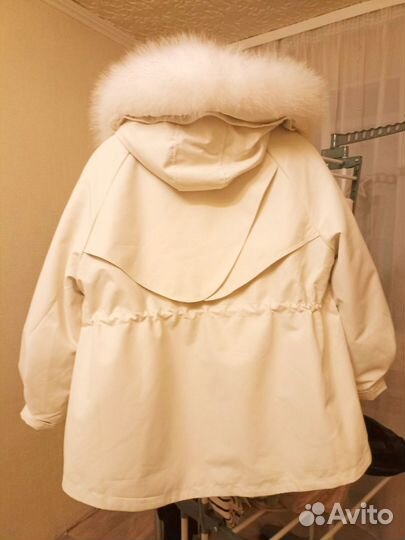 Парка с натуральным мехом 48