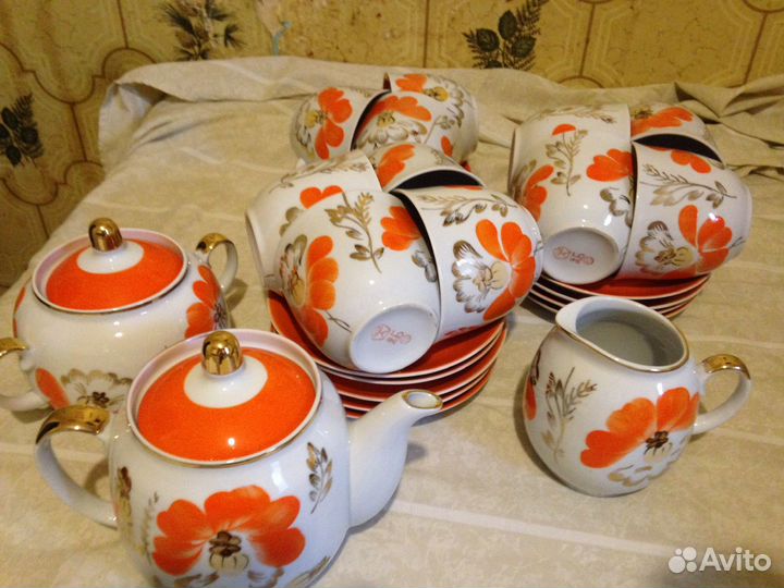 Чайный сервис СССР 10 персон