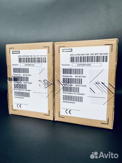 Жесткий диск HP 2.4Tb 881457-B21 SAS 10K 12G новые