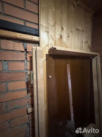 Дверь для бани/сауны 180х60 б/у с коробкой