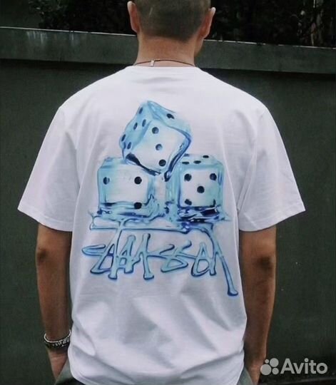 Футболка stussy melted ice tee кубики