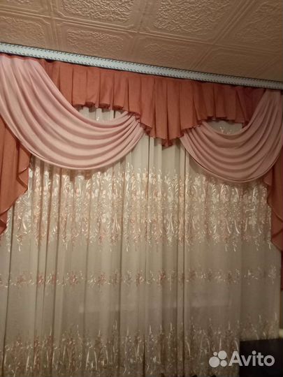 Шторы с ламбрекеном бу