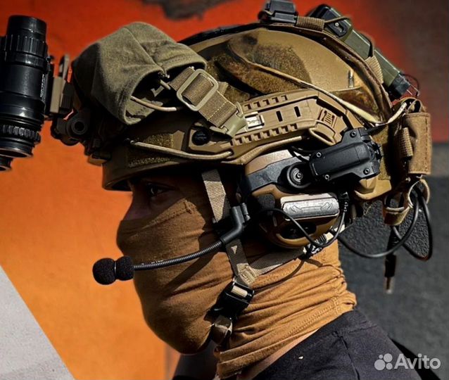 Тактические наушники на шлем
