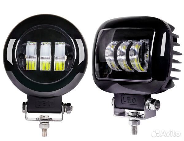 Светодиодные фары по 30W с стг. Пара