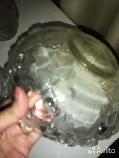 Ваза для фруктов, поднос настоящий хрусталь