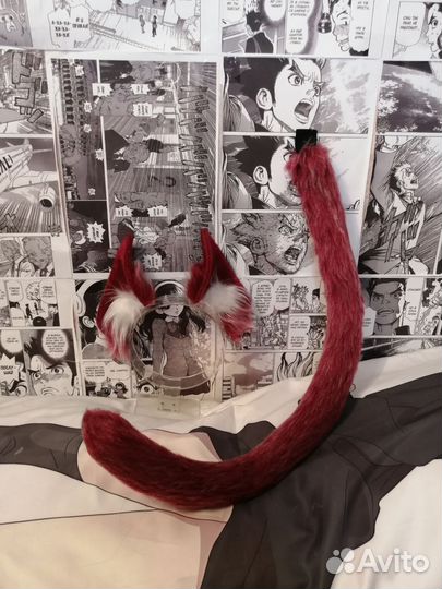 Ушки и хвост аниме косплей неко