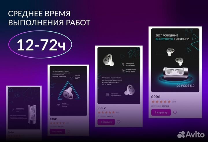 Инфографика,дизайн карточек для Wildberries ozon