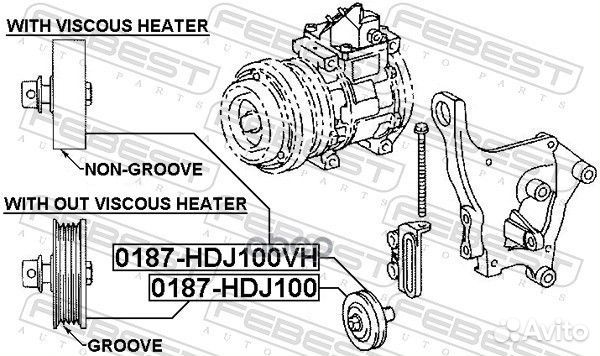 Ролик натяжной 0187-HDJ100 0187-HDJ100 Febest