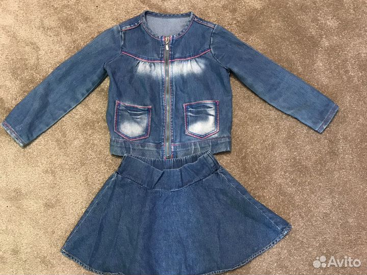 Джинсовый педжак для девочки 104